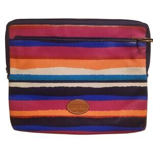 FOSSIL Tablet Zipper Sleeve Cover Multi-Color Stripes